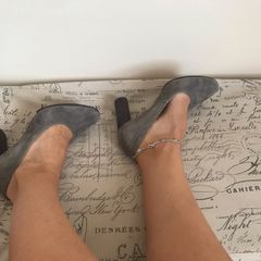 High Heels Grey Suede Clark's
