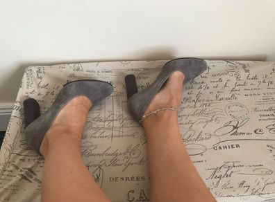 High Heels Grey Suede Clark's