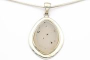 925 Vintage Sterling Silver Druzy Necklace