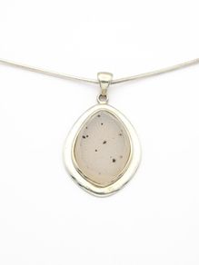 925 Vintage Sterling Silver Druzy Necklace