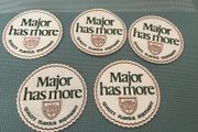 5 "Major" Beer Mats 1960s