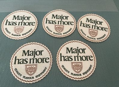 5 "Major" Beer Mats 1960s