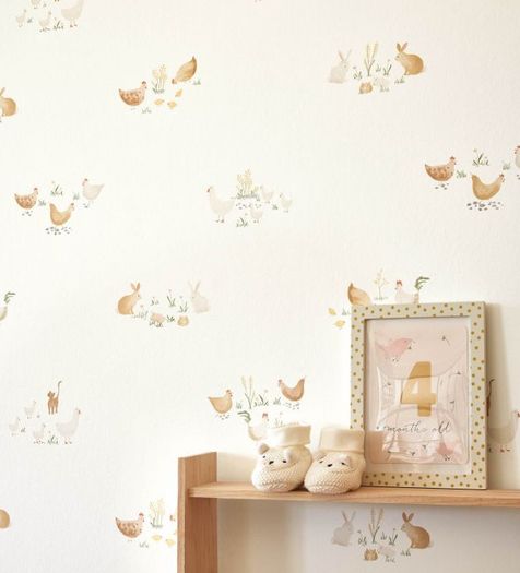 Casadeco Companions of the Farm Childrens Wallpaper (3 Rolls Available)