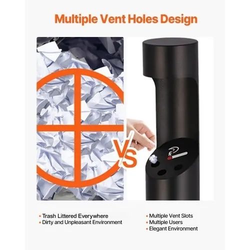 Cigarette Butt Receptacle, Commercial Cylinder Cigarette Butt Container, Freestanding and Weatherproof Outdoor Cigarette Butt Disposal for Garden