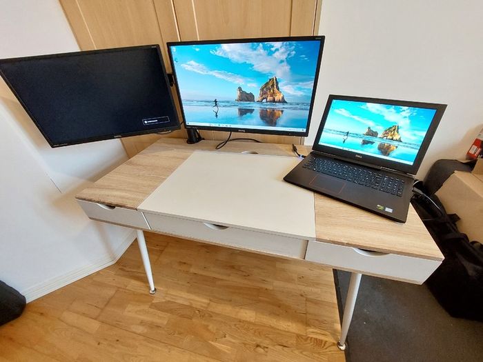 Dual 24 Monitors With Office Desk For Sale in Knocknacarra, Galway from ...