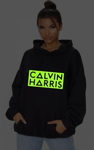 Calvin Harris hoodie glow in the dark logo hoodie Calvin Harris dj hoodie jumper