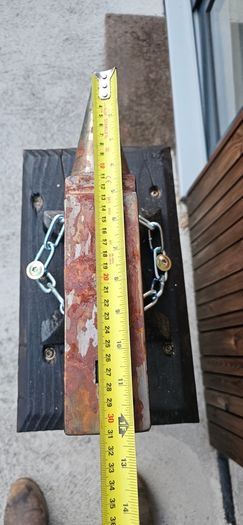 anvil on timber stand