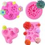 4 PCS Silicone Rose Mould, Silicone Flower Moulds Chocolate Candy Mould Icing Flower Cake Mould 3D Daisy Flower Fondant Mould for Wax Melts Cake Decorating Baking Sugarcraft Jelly (FREE POSTAGE) Image 2