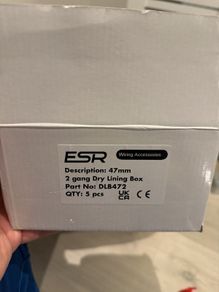 47mm 2 gang dry lining box
