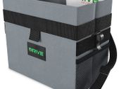 Drive Auto Products Car Bin  Medium Rubbish Binsfor Stowing and Tidying w/ DisposableLiners and Adjustable Black Strap Car Accessories
