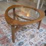 Nathan Mid Century Antique Triangular Teak and Glass Coffee Table Image 4