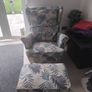 armchair with foot stool open to reasonable  offers Image 2