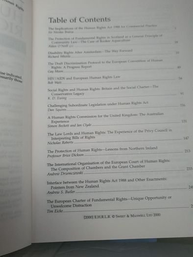 Box of European Human Rights Law Journals