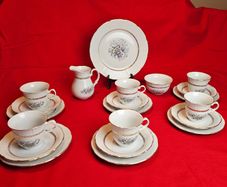 Thun Czechoslovakia Porcelain- Complete 21-Piece Coffee/Tea Set
