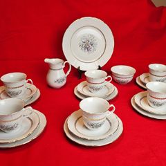 Thun Czechoslovakia Porcelain- Complete 21-Piece Coffee/Tea Set