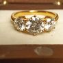 Bargain 18kt Vermeil Hard Gold Plated Sterling Silver Moissanite Trinity Ring Image 9