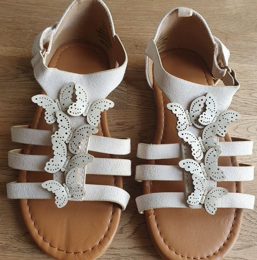 New Beautiful H&M Suede & Leather Butterfly Sandals UK 10