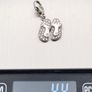 925 Sterling Silver CZ Ballet Slippers Charm Image 10