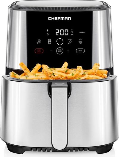 NEW SALE | TurboTouch Air Fryer, The Most Compact And Healthy Way To Cook Oil-Free, One-Touch Digital Controls And Shake Reminder