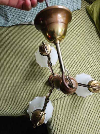 Three-Arm Chandelier, Made in Italy, Mid-20th Century