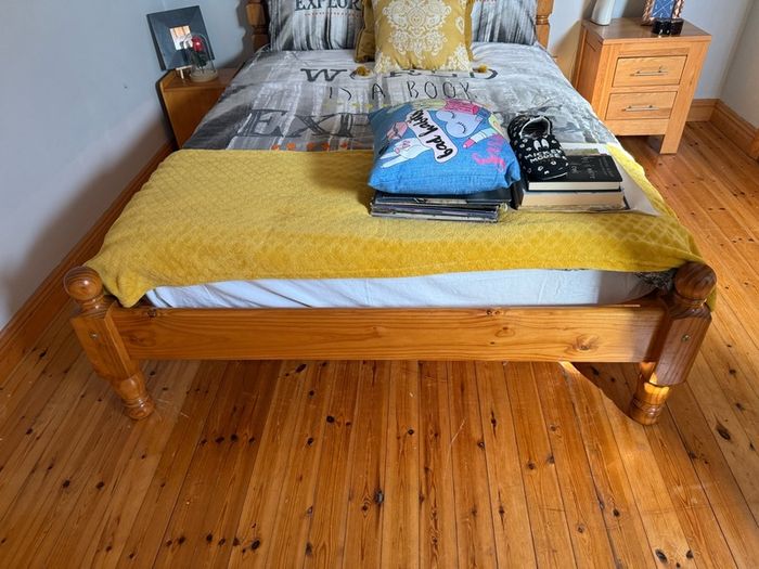 Double Bed Frame with Mattress