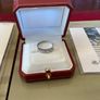 Platinum 5 Stone 1/2 Eternity Diamond  Ring .shared Claw Basket Setting . Diamond Certification And Current Valuation Available . Pm To Discuss Price Image 3