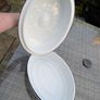 oval enamel roaster, 45 x 32 cm. In good condition Image 3