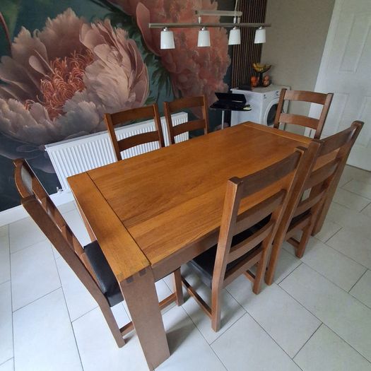 Solid wood kitchen table and chairs