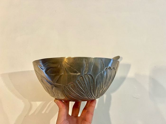 French Art Deco Style Salad Bowl & Servers