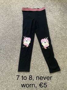 Girls leggings , 7 to 8, never worn
