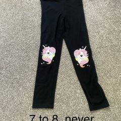 Girls leggings , 7 to 8, never worn