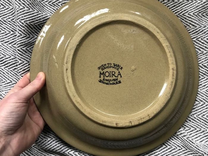 Moira Pottery Vintage English Stoneware Quiche Lorraine Baking Dish - 27.5 by 4.5 cm