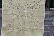 Filet crochet highland cow