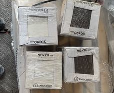 Floor tiles - Mandarin Stone Clay Black & Clay White Matt Porcelain Tiles, 20x20cm, 3.84sqm