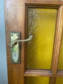 Internal door - amber glass panels