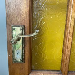 Internal door - amber glass panels