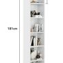 Tall Bookcase 6 Tiers White Image 2