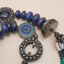 Multi-Strand Vintage Tribal Turqouise Howlite & LapisLazuli With Antique Brass Desgin Necklace Image 9
