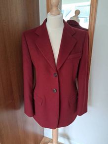 Marella Maroon Wool/Cashmere Blazer 12