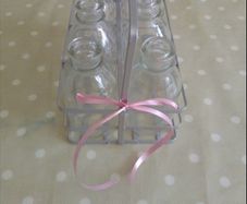 Mini Milk Bottles and Crate x6