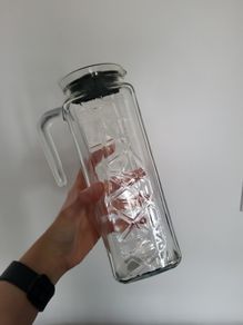 Glass jug for cold drinks, juice