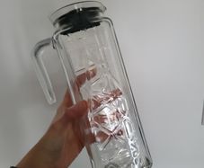 Glass jug for cold drinks, juice
