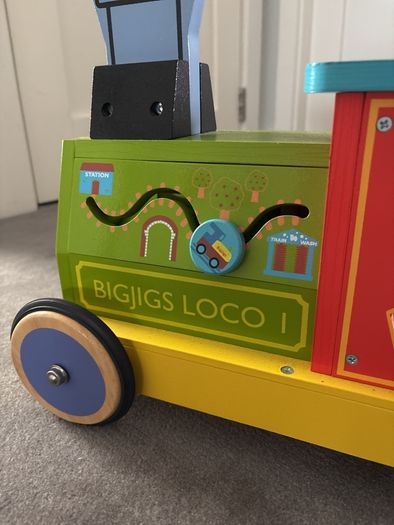 Toy sit on train with activities for toddler