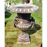 Large Urns Aged Bronze Pair H417 Image 2