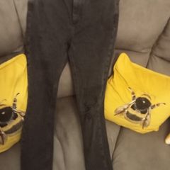 ladies skinny jeans new look black size 10