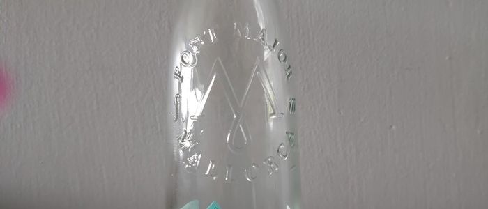 Original Mallorca glass bottle .