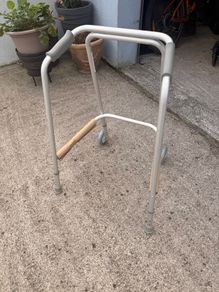 Lightweight Folding Walking Frame with Wheels Height Adjustable