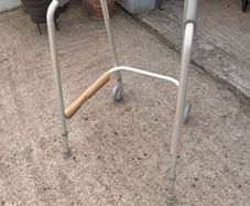Lightweight Folding Walking Frame with Wheels Height Adjustable
