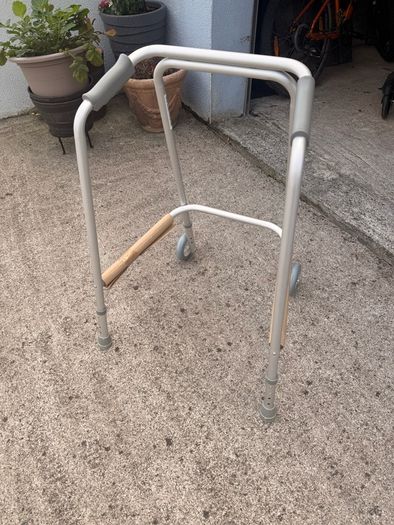 Lightweight Folding Walking Frame with Wheels Height Adjustable
