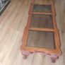 Large Traditional Solid Wood & Smoked Glass Coffee Table Image 3